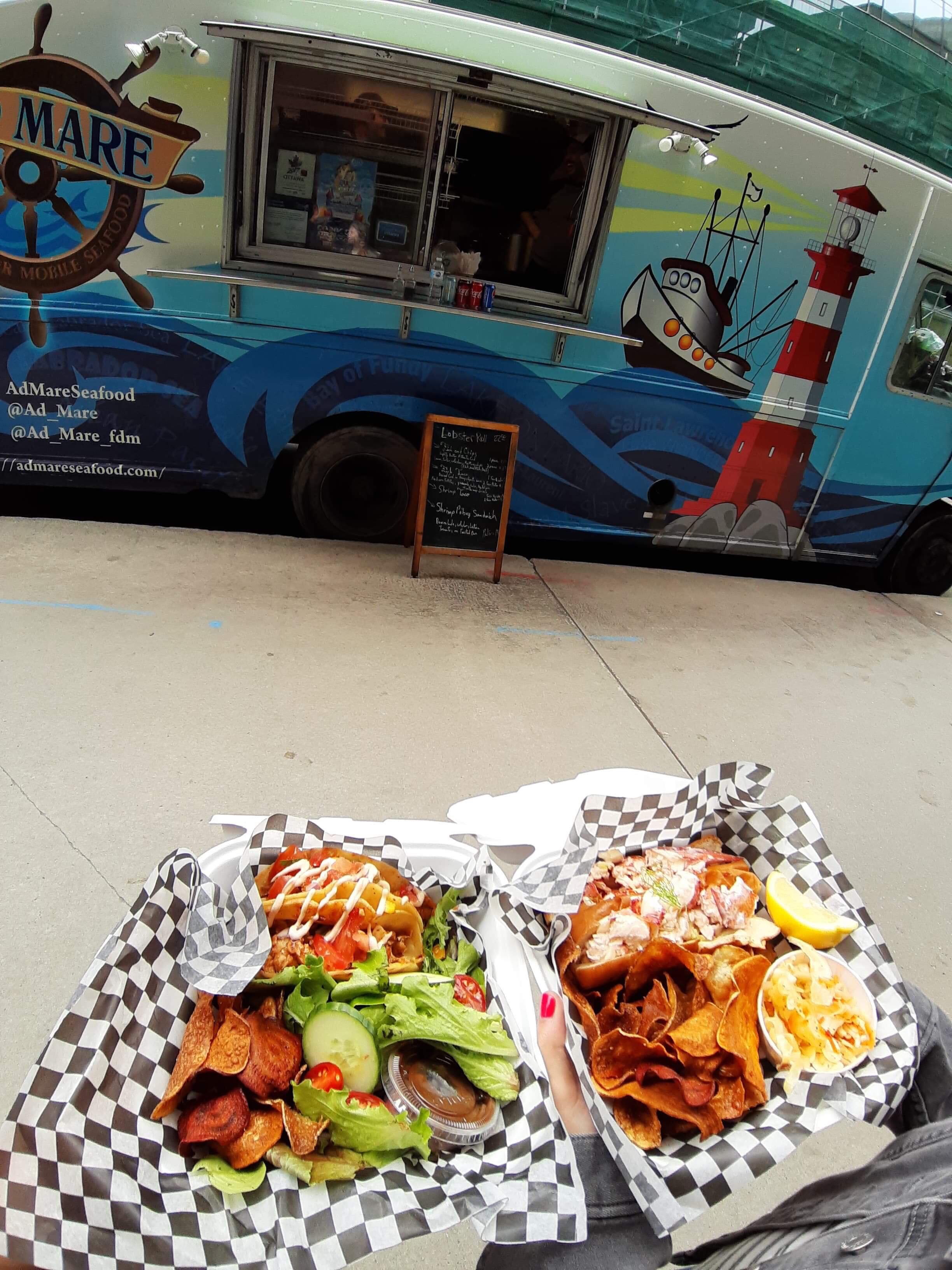 Ad Mare tacos and lobster roll